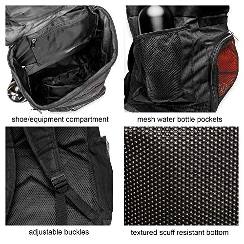 Xelfly Basketball Backpack with Ball Compartment Sports Equipment Bag
