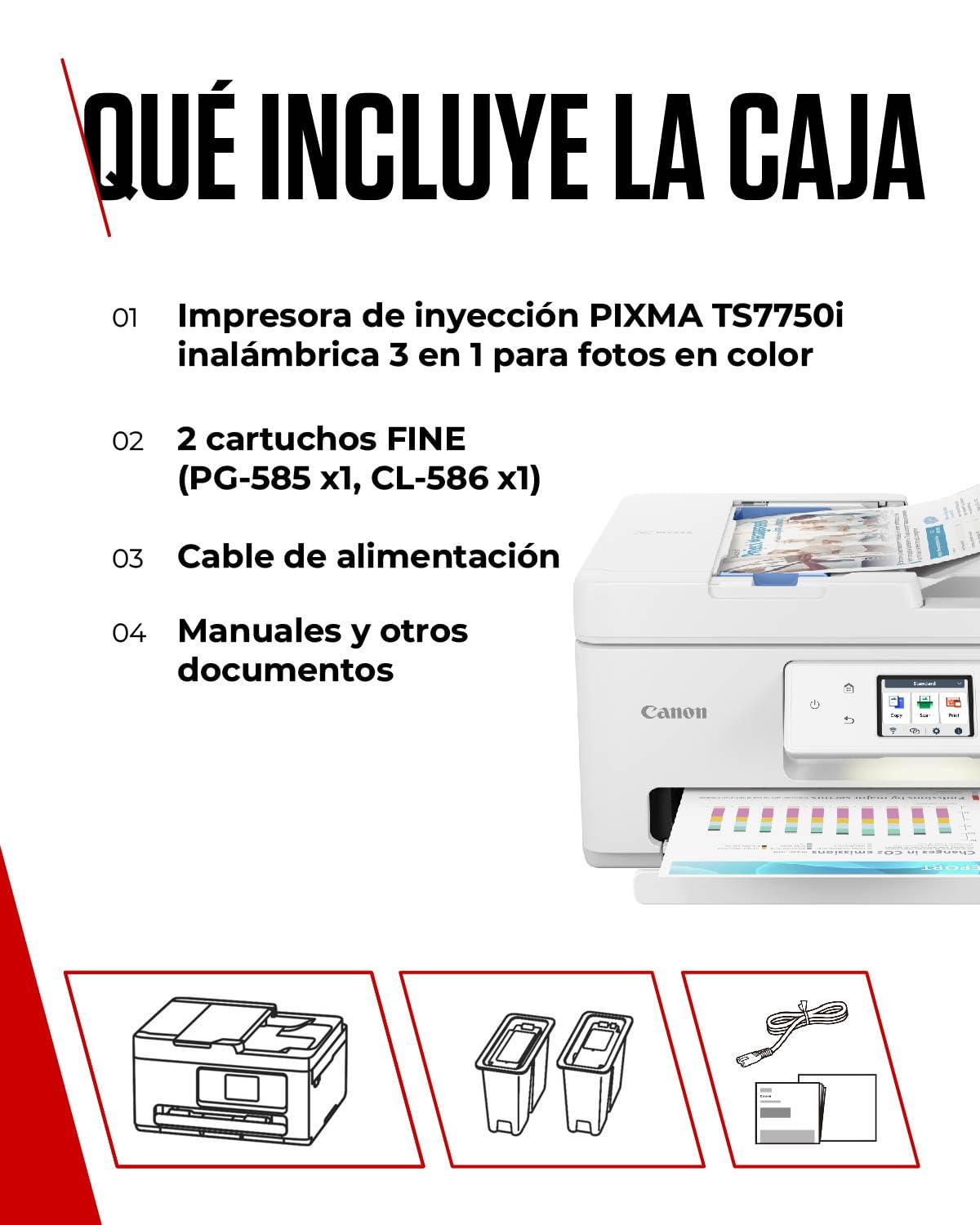 Canon PIXMA TS7750i – Impresora Multifunción, Copiadora y Escáner para Uso Doméstico | Conexión Inalámbrica Desde tu Smartphone | con PIXMA Print Plan