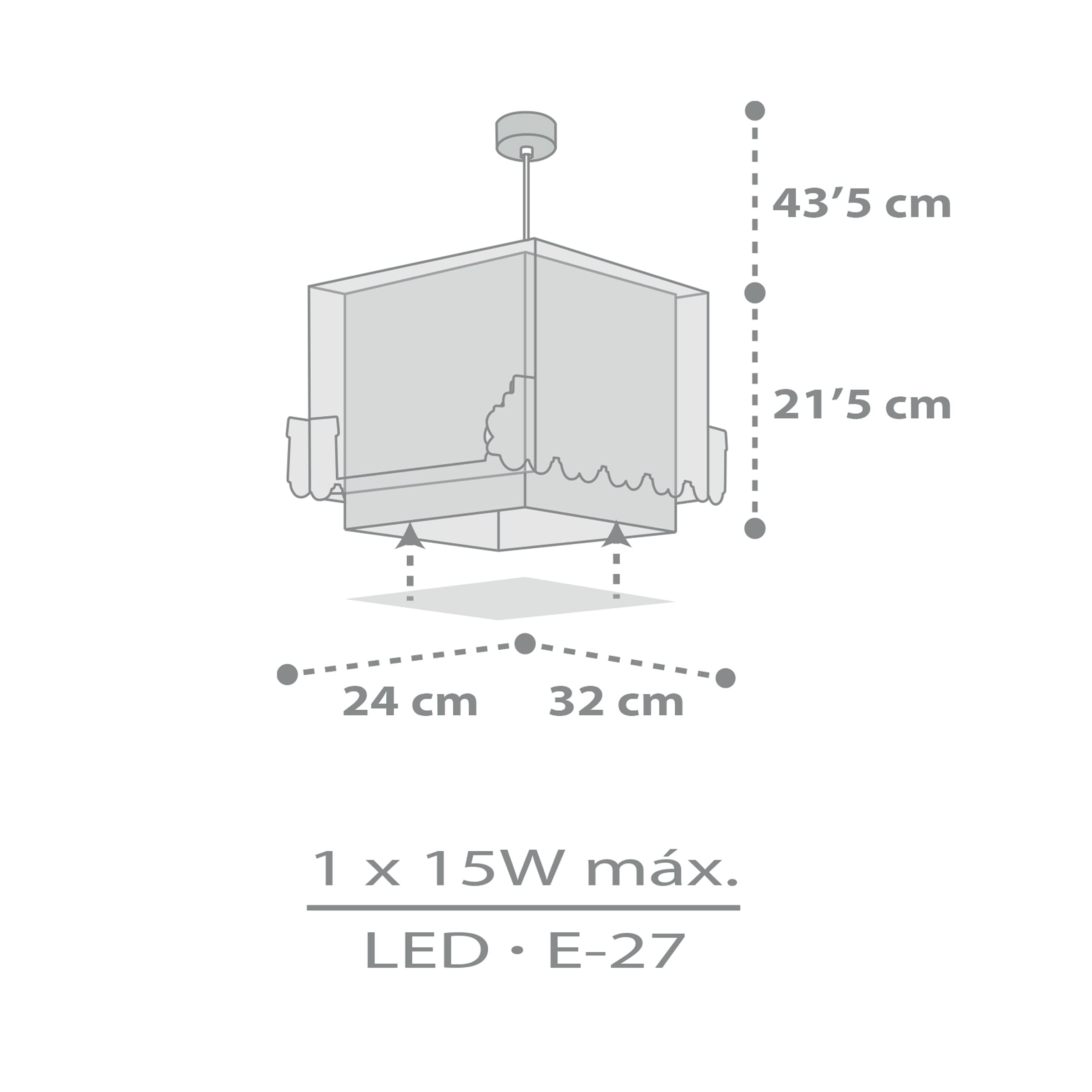 Dalber - Lampada da soffitto E-27, Il treno notturno, Multicolore, 24 x 32 x 21.5
