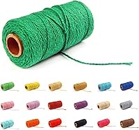 Vista 12 de Cordón de macramé de algodón 2 mm x 109 yardas, cuerda de algodón colorida para manualidades DIY, ganchos de plantas (Beige)