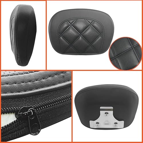 Miniatura 5 de FOVPLUE Almohadilla para respaldo de pasajero, almohadilla de barra Sissy para Harley Touring Electra Glide/Road Glide/Road King/Street Glide/Trike