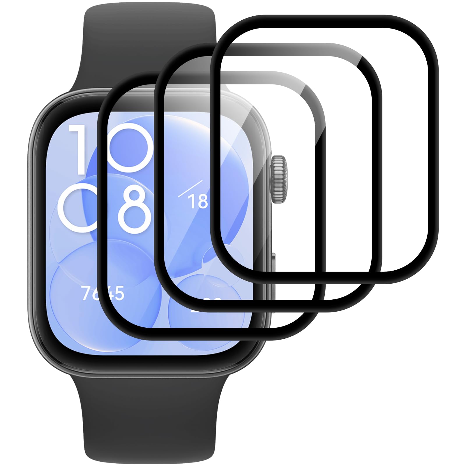 Joeyu (3 Stück) Panzer Schutz Glas für Huawei Watch Fit 3，handyglas，9H Härte, Anti-Schock, Blasenfrei, Kratzfest, display folie