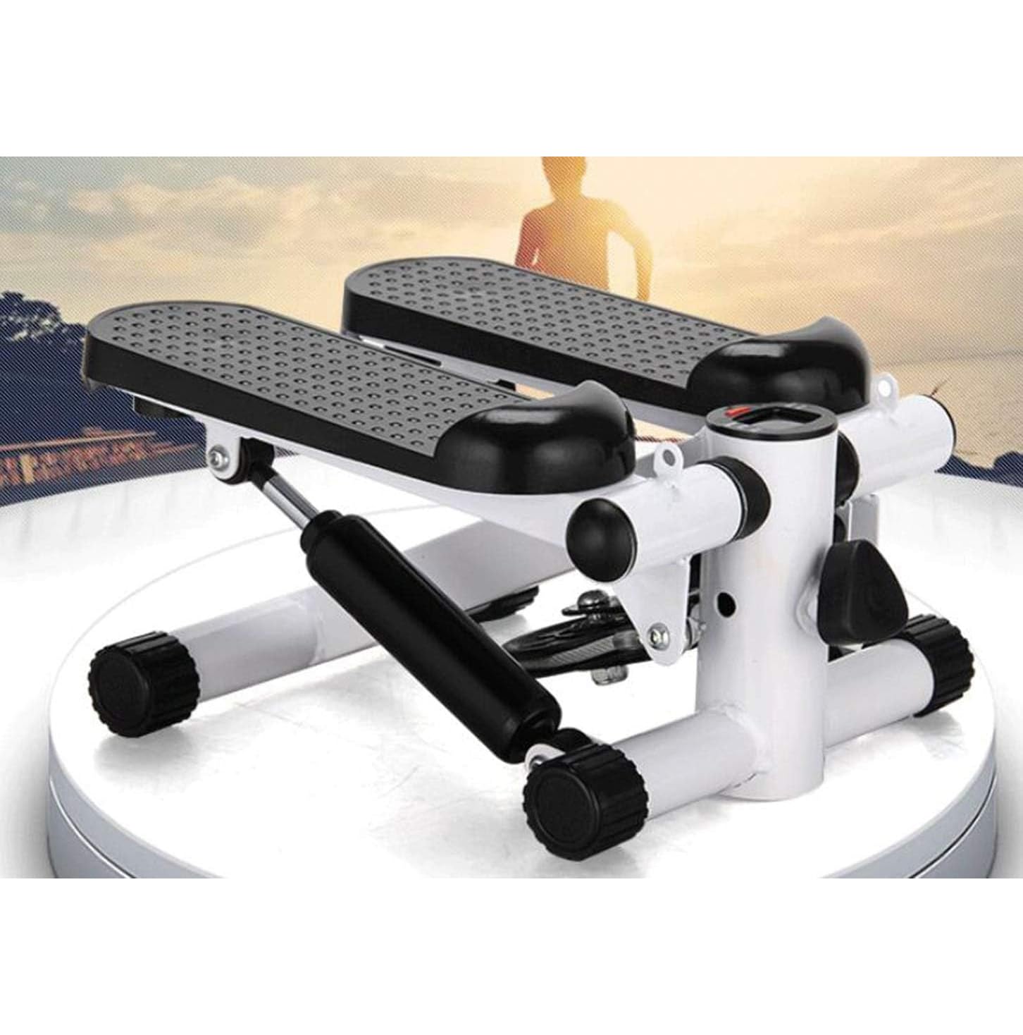 Tragbarer Mini-Stepper mit LCD-Display & bequemen Pedalen für Home Gym Fitness – Twist Stair Schrittmaschine