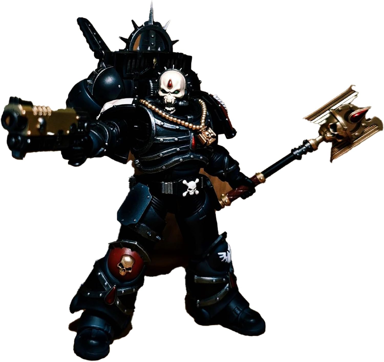 JOYTOY Warhammer 40K Blood Angels Lemartes 1/18 Scale Action Figure, Death Company Chaplain with Jump Pack, Blood Crozius and Bolt Pistol Collectible