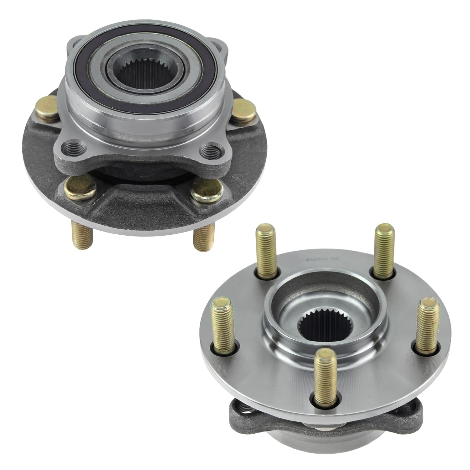 Maxfavor 513300 Front Wheel Bearing Hub Assembly Fit for 2008 2009 2010 2011 2012 Mitsubishi Lancer Wheel Bearing Hub Assembly Front 2Pcs