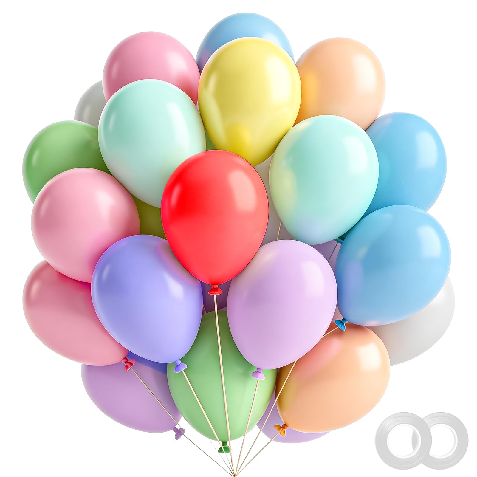 10color Pastel Balloons 30 Pack Party Latex Balloon - 12 Inch Strong Thicken Pastel Birthday Balloon Round Helium Balloons for Kids Girl Birthday Party Decorations Engagement Unicorn Colour Decoration