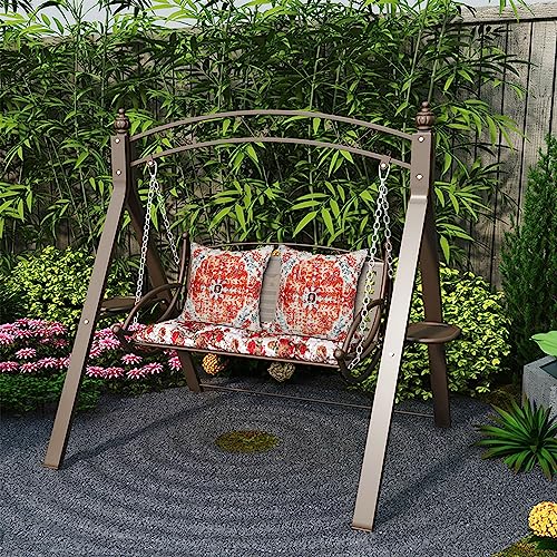 Toengs 18 X 18 Inch Boho Throw Pillow Covers Set Of 4 Outdoor Orange Linen Pillow Covers Bed Decorative Couch Pillow Covers - Bohemian Ethnic Design Vintage Pattern Rust Coral Floral Square Pillowcase #TOP5