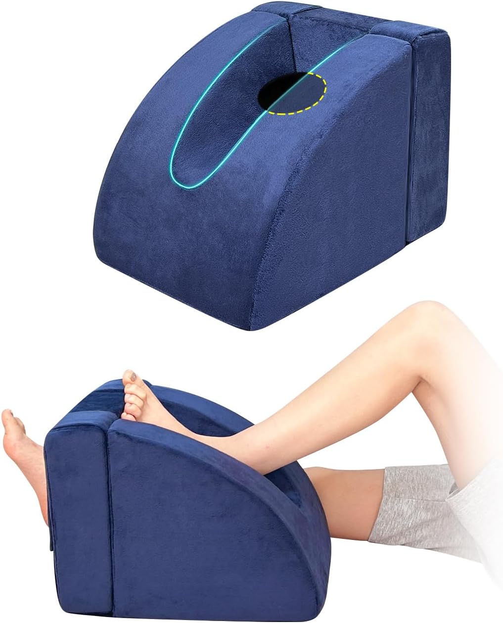 Knee Replacement Pillow Post Surgery, Knee Surgery Recovery Aids, Foot Support Extension, Blood Circulation Swelling Reduction Elevation Wedge Equipment - MCL, Acl, Hip (Dual-Use)