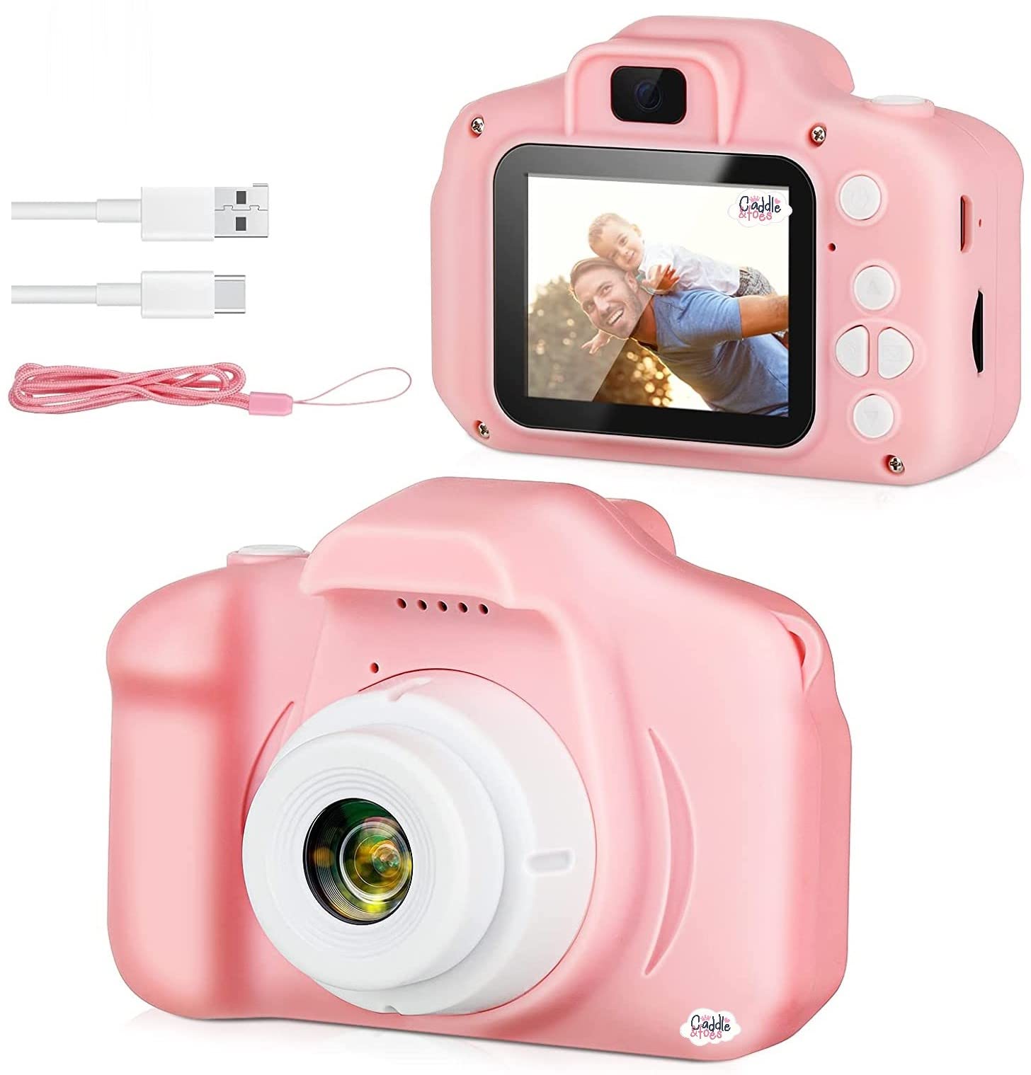 CADDLE & TOES Digital Camera for 4+ to 15 Years Old Kids Boys/Girls, Kids Digital Camera, Children Digital Video Toddler Camera, Christmas Birthday Festival Gift for Boys Age 4+ 5 6 7 8 9 (Neon Pink) (B0C6FF3QPH) Amazon Price History, Amazon Price Tracker