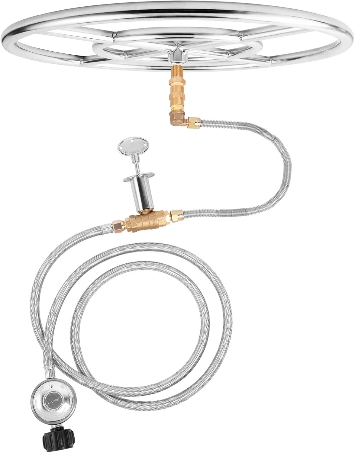 GASPRO Propane Gas Fire Pit Kit, with 18 Inch Fire Pit