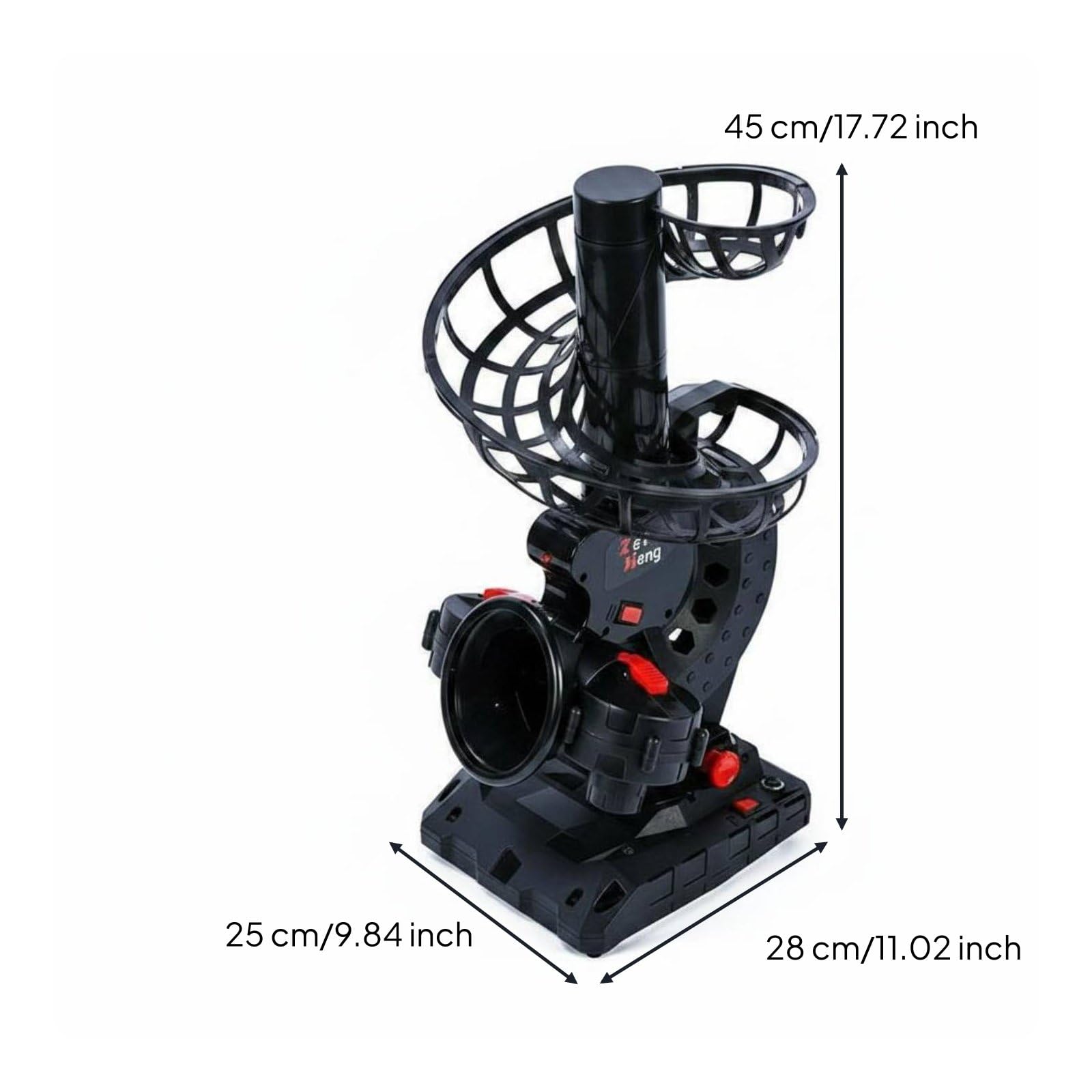 Macchina Lanciapalle da Baseball Macchina da Lancio Allenamento Lanciatrice Automatica Dispositivo per Battuta con Alimentazione Continua Materiale