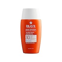 Rilastil Sun System Water Touch Fluido Comfort, Fluido Solare Idratante e Antiossidante, Effetto Matt, SPF 30, per Pelli Sensibili, Normali e Miste, Confezione da 50 ml