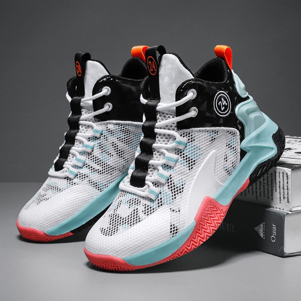 Kinder-Basketballschuhe High-Top-Dämpfung Leichte rutschfeste atmungsaktive aktive Outdoor-Sportschuhe Unisex
