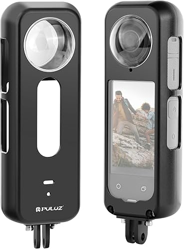 Miniatura 8 de PULUZ Funda protectora de metal + protectores de lente para Insta360 X3, carcasa antiarañazos y protector de lente impermeable de alta transmisión