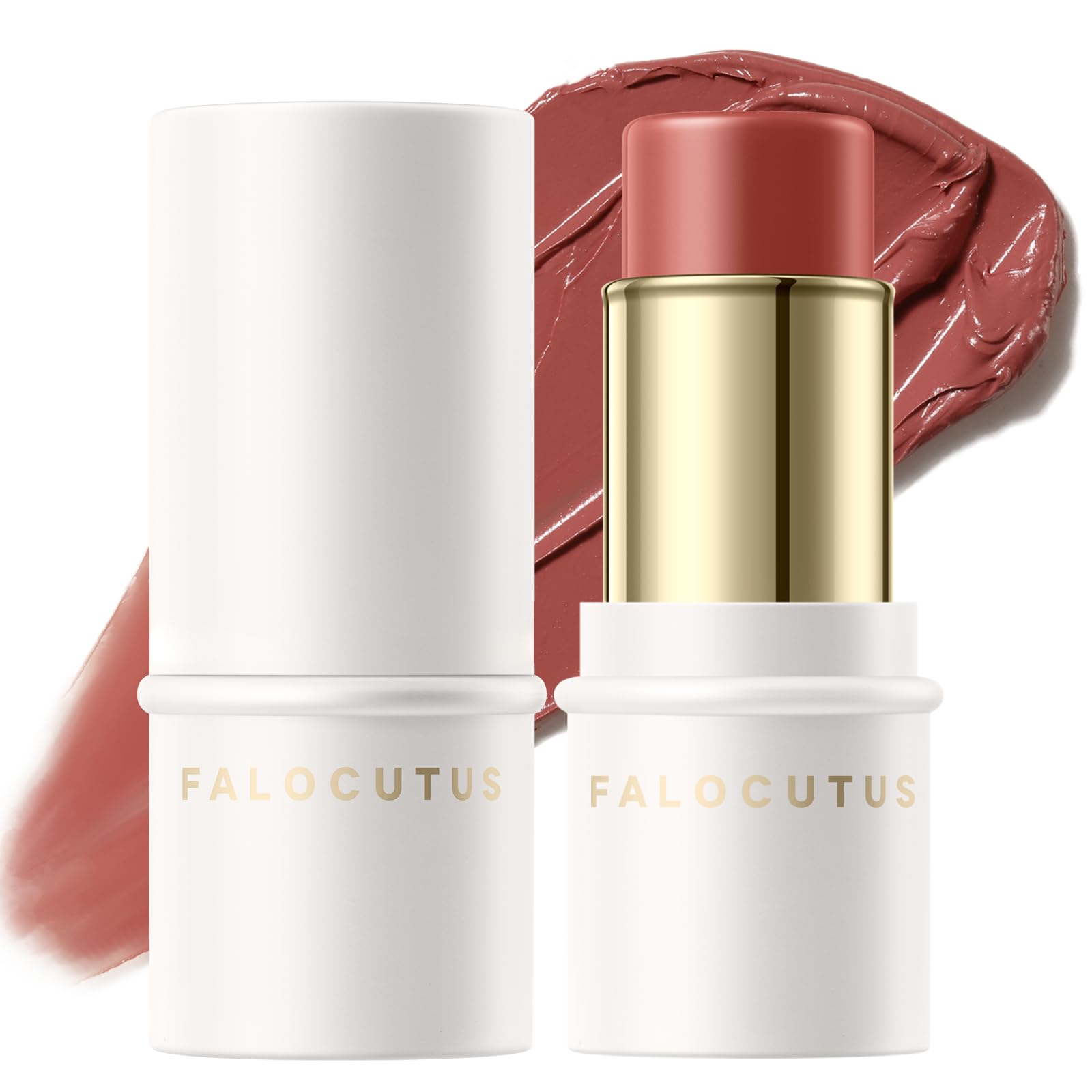 2Pcs Cream Blush Makeup Stick,Monochromatic Multi-Stick Face Blush for Cheek,Lip and Eye,Matte and Dewy Finish for Long Wearing,Easy Application.HEAT WAVES