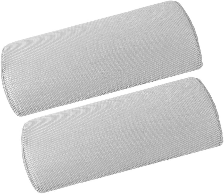 STOBAZA 2 Pcs Half Moon Bolster Pillow Leg Pillows Lumbar Support Pillow Sleeping Pillow Semi Roll Pillow for Legs Knees Lower Back and Head Light Grey