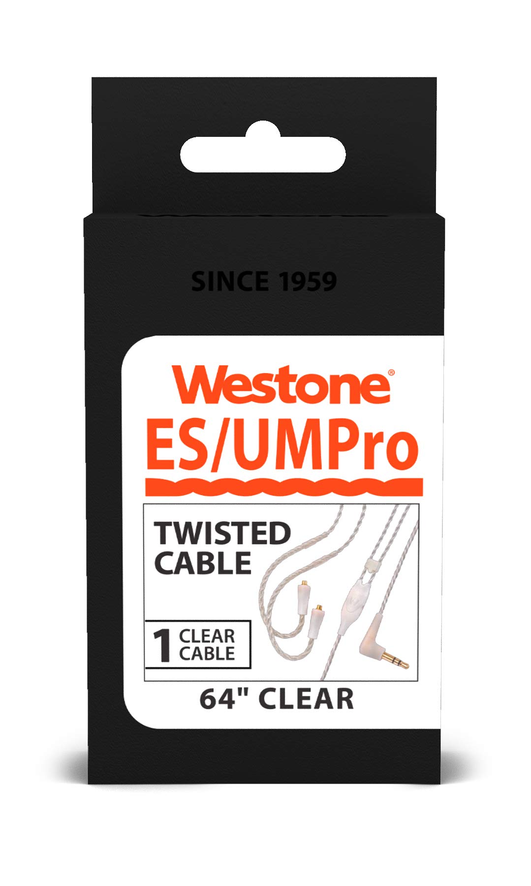 Westone ウェストン EPIC編み込みケーブル クリア MMCXコネクタ 耳かけ式 163cm(64インチ) 78560 9jupf8b Westone ウェストン EPIC編み込みケーブル クリア MMCXコネクタ