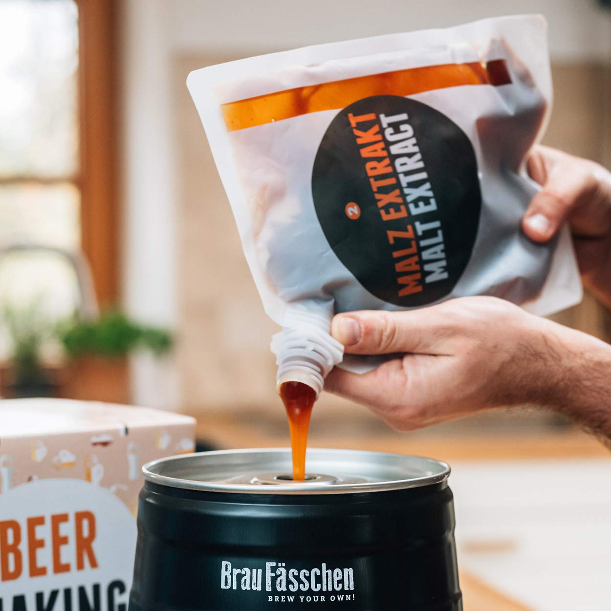 RUBIA | Braufässchen | Juego de elaboración de Cerveza para elaborar tú Mismo | en Barril de 5 litros | Deliciosa Cerveza en 7 días | Regalo para el Amigo oombres