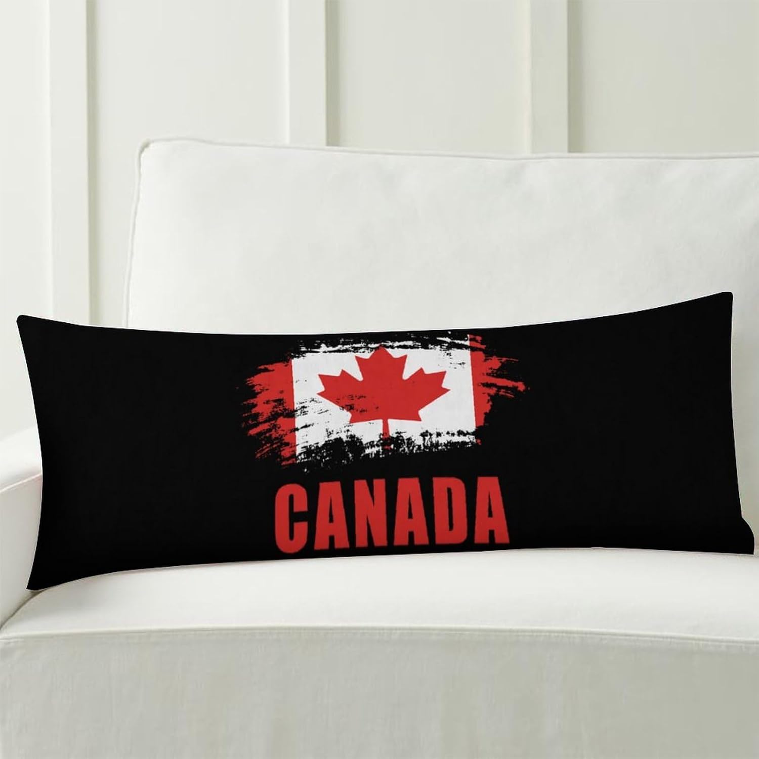 Canada Graffiti Canadian Flag Body Pillow Cover Long Cushion 18.9x53.1 Inch | pillowcase,bed decor,farmhouse,sofa