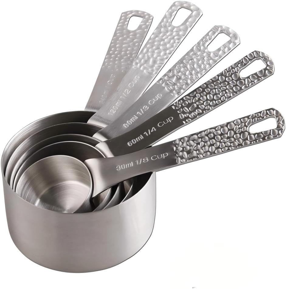 Measuring Cups 5pcs Stainless Steel Measuring Cups Set 18/8 (304)...