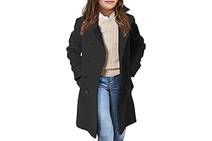 Girls Double Breasted Trench Coat: A Timeless Peacoat for Sophisticated Young Ladies
