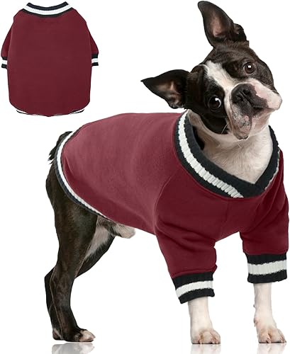 FUAMEY Sudadera para perro, suéteres de invierno para perro, ropa cálida para perro, chaleco grueso para cachorros, suéter de forro polar suave para