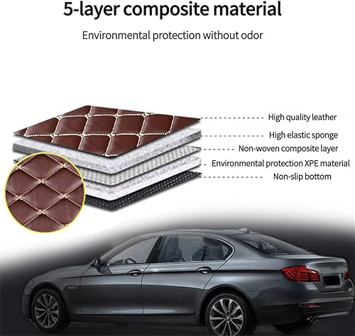 Miniatura 4 de Alfombrillas de diamante compatibles con Volvo XC40 2018-2020, tapetes de cuero delanteros y traseros para automóvil, tapetes resistentes para todo