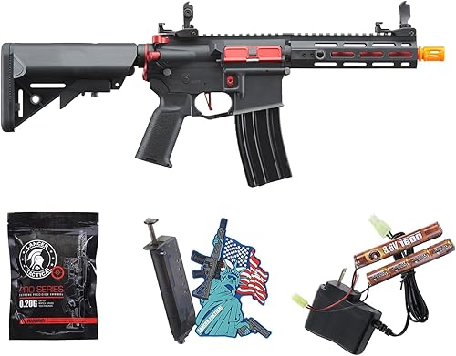 Miniatura 10 de Lancer Tactical Gen 2 Hellion M-LOK - Rifle eléctrico de Airsoft M4 AEG de 7 pulgadas (batería y cargador incluidos)