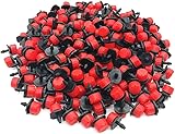 QMOEH 100 pcs 1/4 Inch Adjustable Drip Irrigation Parts, Irrigation Drippers Sprinklers for Drip Irrigation System