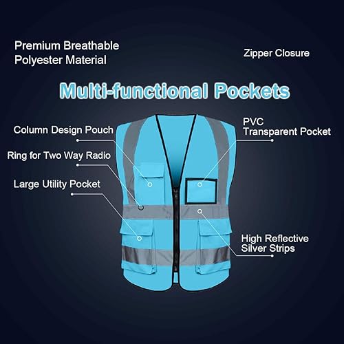 Miniatura 7 de BeautyWill Chaleco de seguridad personalizado Clase 2 Chaleco reflectante de alta visibilidad