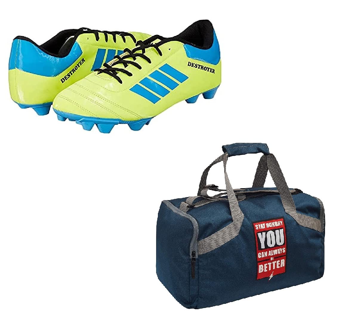 Charged Sports Bag Bouclier Feel Burn Junior Cyan With Gowin Football Shoe Destroyer Cyan Size-7-image-32