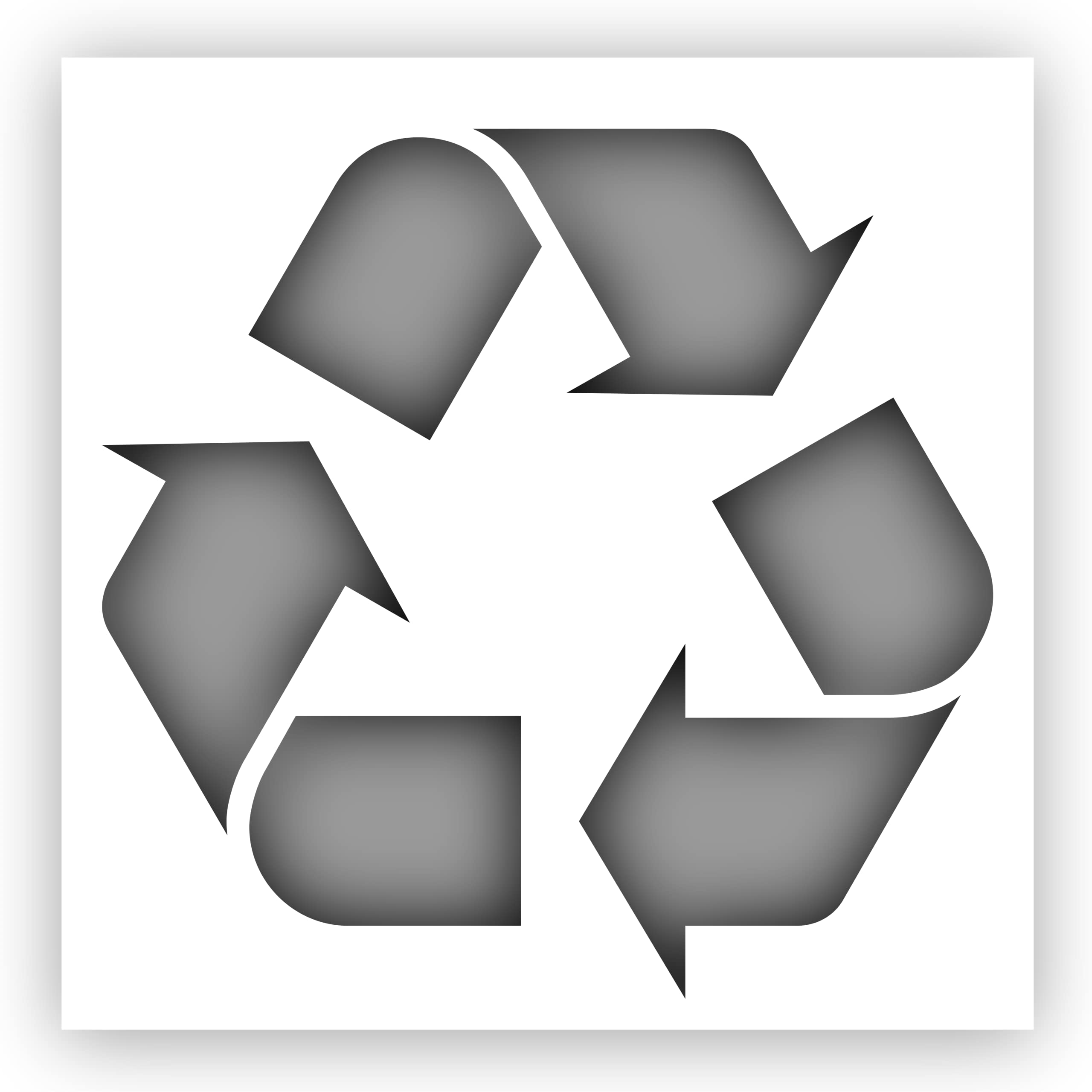 Recycling Symbol #2 Sign Stencil - Choose a Size - Laser-Cut Reusable ...
