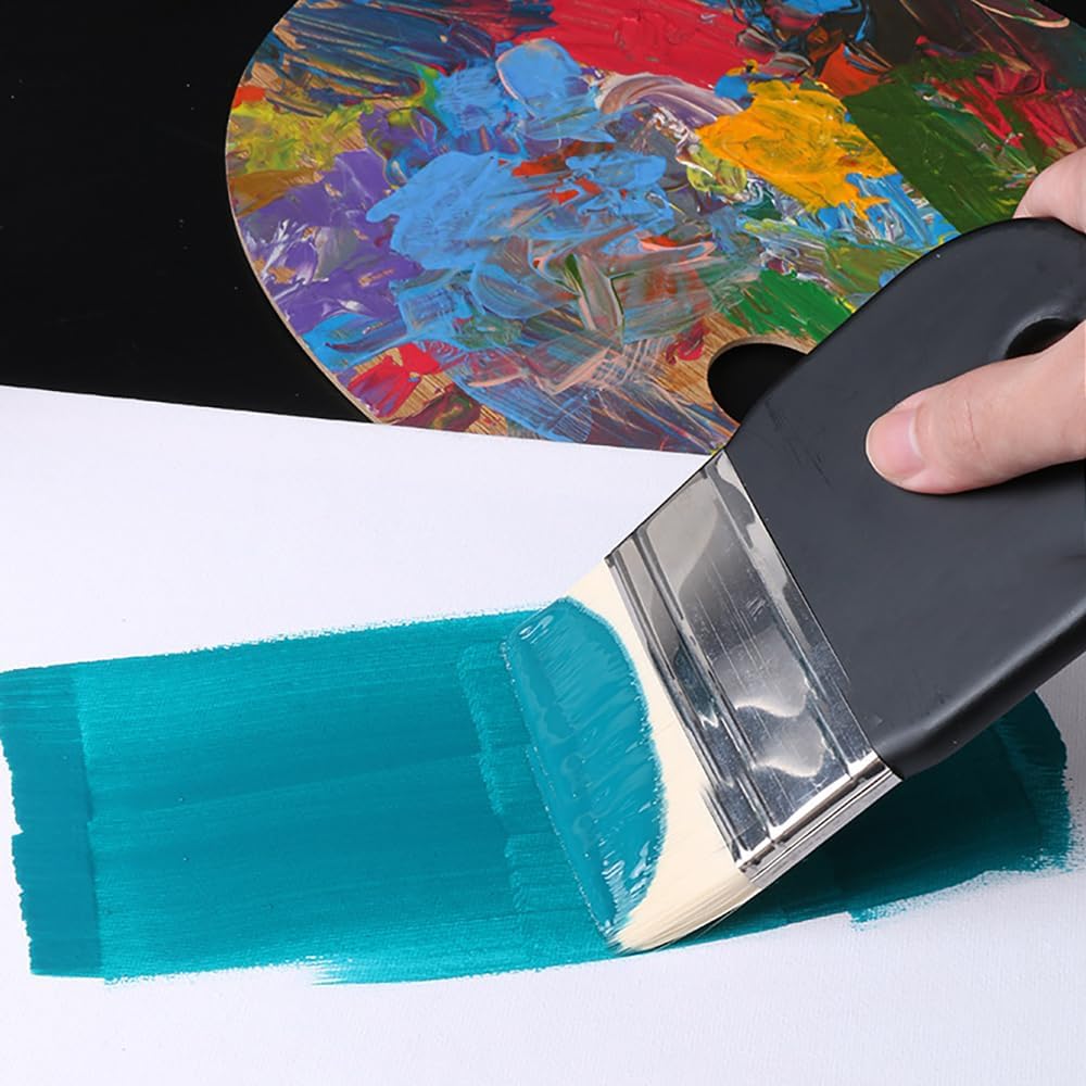 Household Bristle Paintbrushes, 5-Inch Angled Paint Brush, Painting Tool,Household Supplies,Board Brush for Brush, Painting, Coloring, Drawing - Large