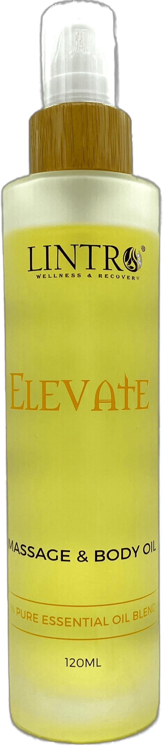 Lintro - Elevate Massage & Body Oil 120ml | 100% Natural | Soothing & Relaxing | Made with Essential Oils | Jojoba,Sweet Almond,Wheat,Apricot & Coconut Oil