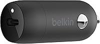 Vista 4 de Belkin Cargador de coche USB C de 20 vatios con carga rápida para Apple iPhone 14, 14 Pro, 14 Pro Max, iPhone 13, 13 Pro, 13 Pro Max, Samsung Galaxy