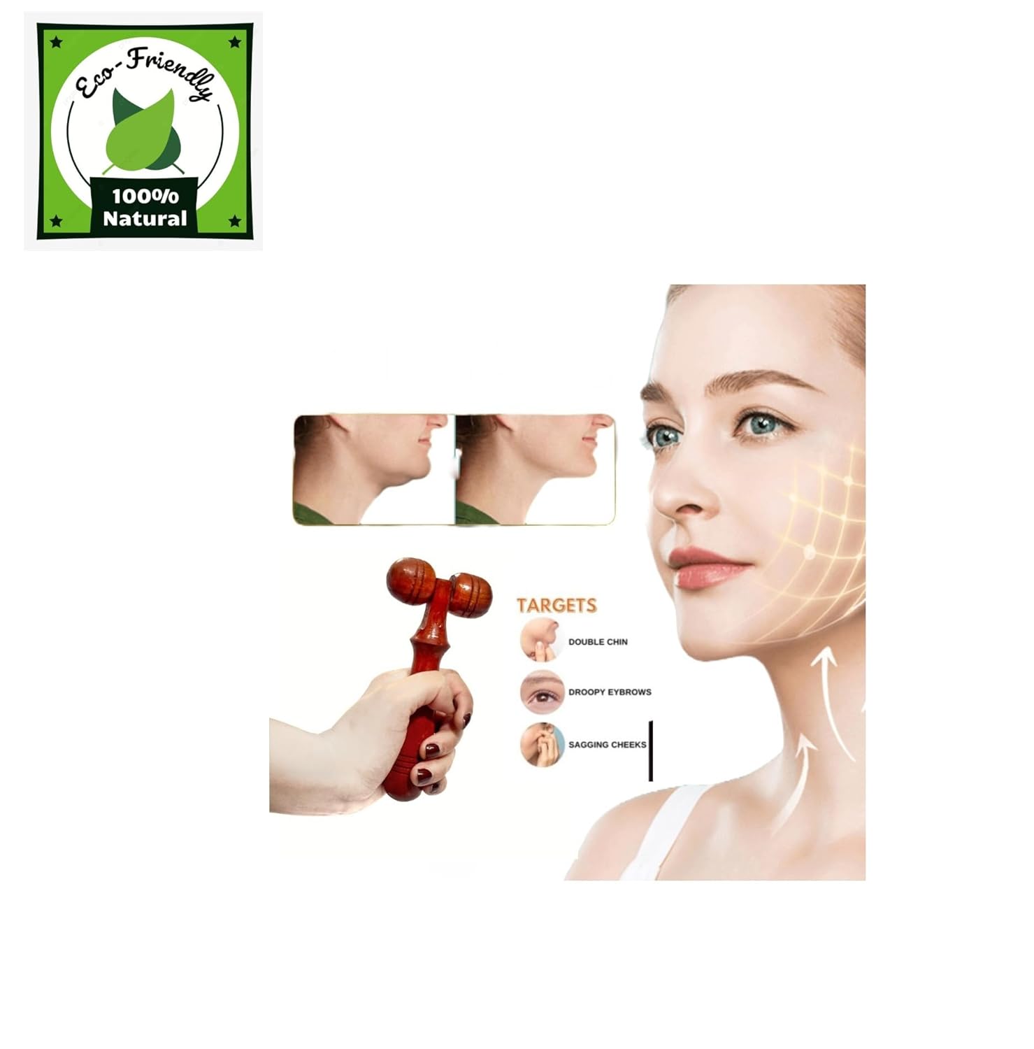 Wooden Body Massage Roller | Documentary roller for relaxation and relief relief. Ideal for back, neck, hands and feet (dual head roller massage) Wooden Body Massage Roller | Documentary roller for relaxation and relief relief. Ideal for back, neck, hands and feet (dual head roller massage)