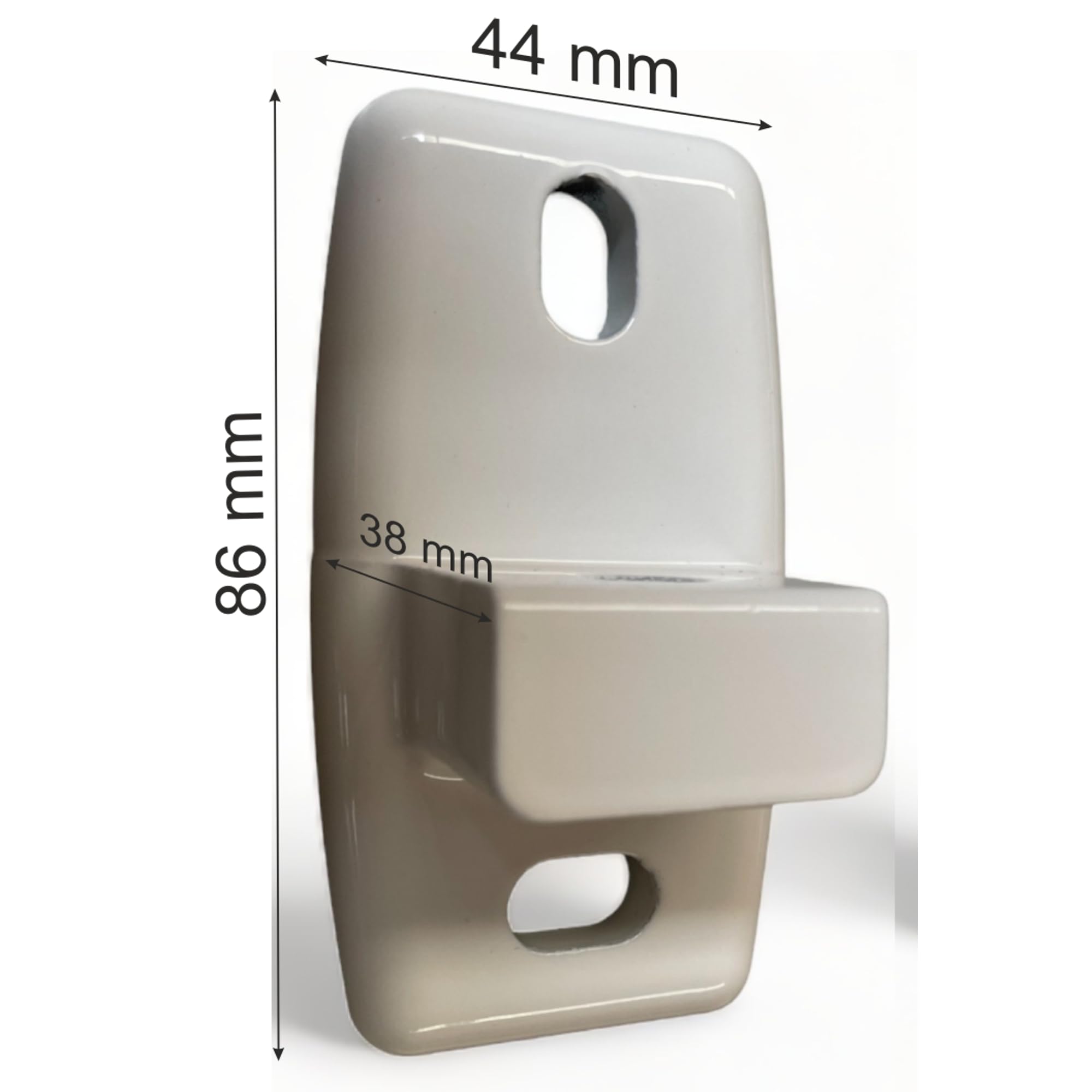 Teletoldo Juego de Terminales Soportes a Pared Blanco | Compatible con Soporte Brazo balcón | Tornillería Incluida | Pack 2 Unidades