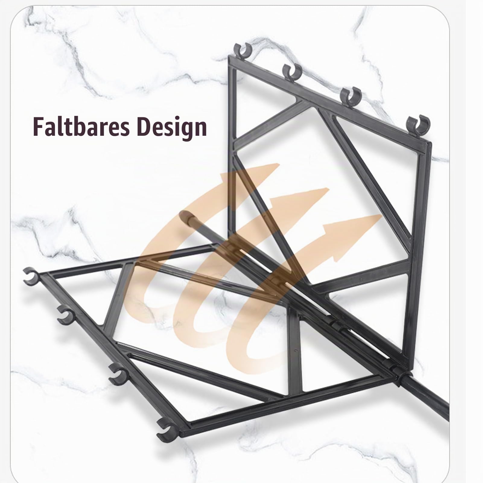 Rose Rankgitter Metall 3er Set,PP Resin Plastic Faltbares Design Hoch 220cm Rankhilfe Pergola für Rasen/Hinterhof/Terrasse Kletterrosenpflanzen Garten Decoration,Black-220 * 60cm(87 * 24in)