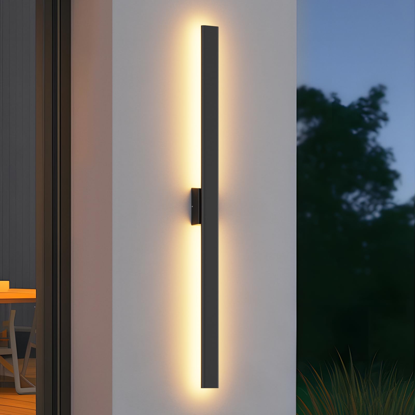 Klighten 35W Applique Murale Exterieur 3 Température de Couleur, Noir