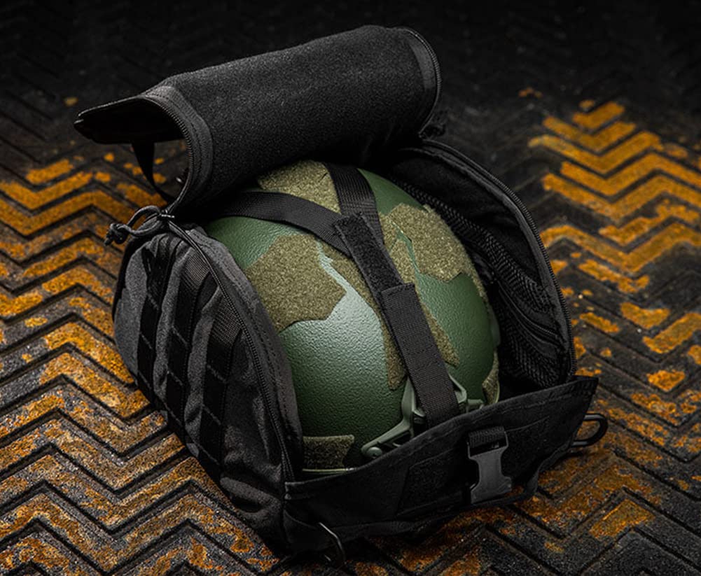 Borsa Portacasco Tattica, Borsa Portacasco Molle A Conchiglia, Leggera Borsa Imbottita per Il Trasporto, per Il Trasporto del Casco Airsoft Fast Mich