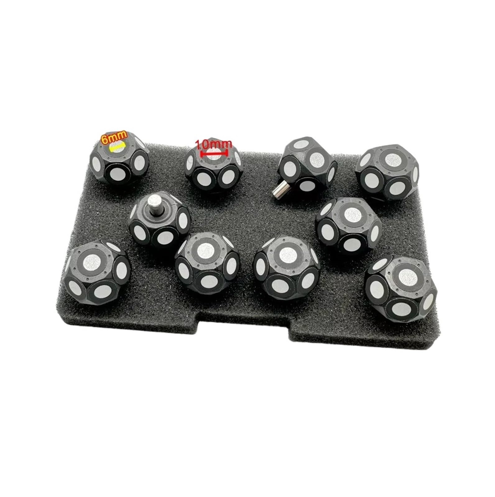 Punti di marcatura magnetici for scanner 3D da 10 pezzi Sfera di tracciamento con indicatore di punti multi-angolo ad alta riflessione Migliora la precisione(3/6mm)