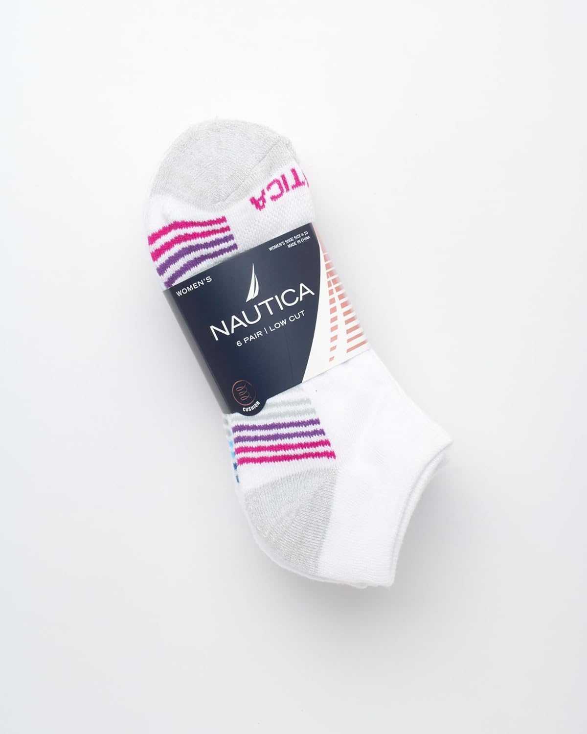 Nautica Womens Low Cut Socks - 6 Pack Breathable Cushioned Athletic Performance No Show Socks for Women (Sizes: 4-10) - Image 2