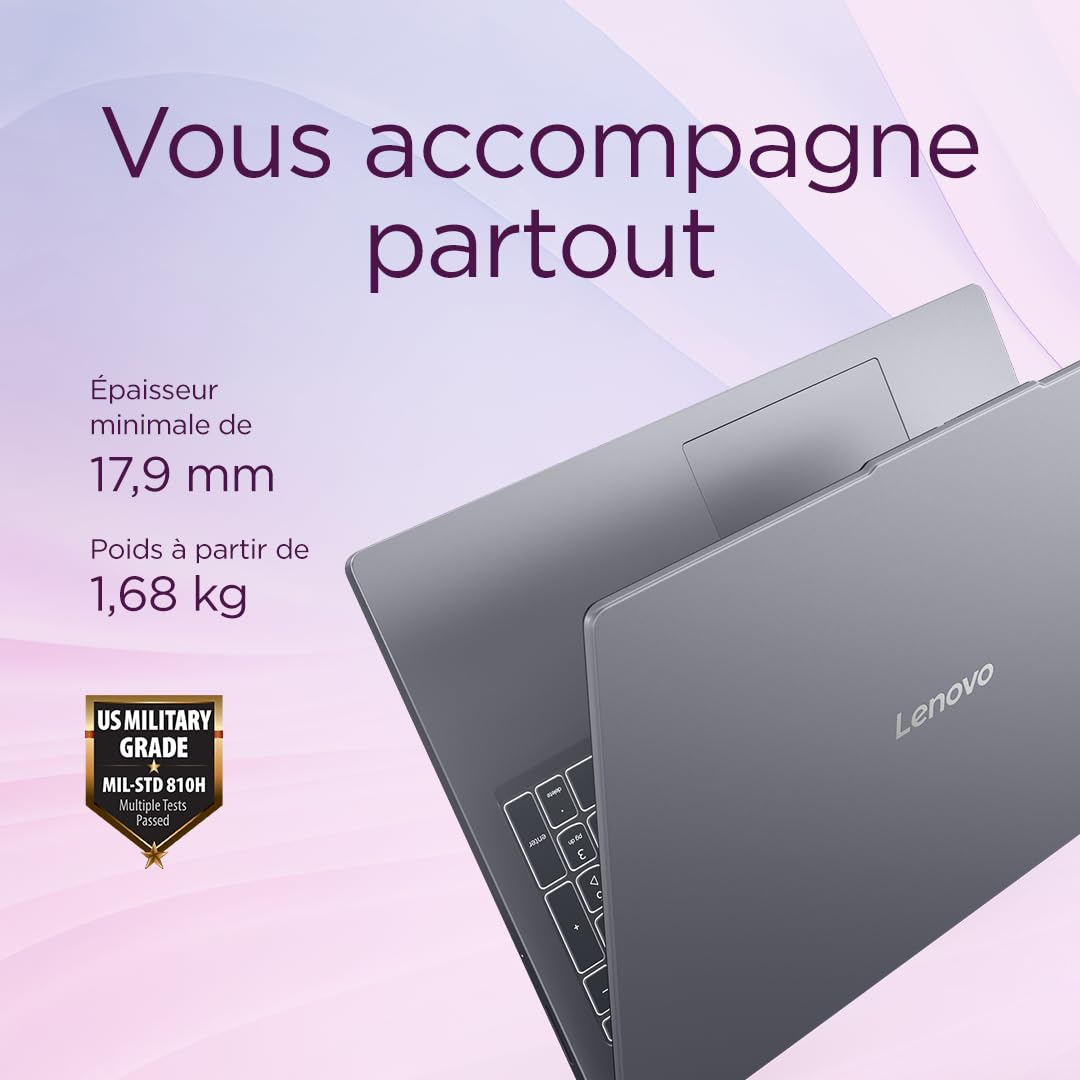 Lenovo IdeaPad Slim 3 16ARP10 - Ordinateur Portable 16'' WUXGA (AMD Ryzen 5 150, RAM 16Go, SSD 512Go, AMD Radeon 660M Graphique, Windows 11 Home) Clavier AZERTY Français - Luna Gris