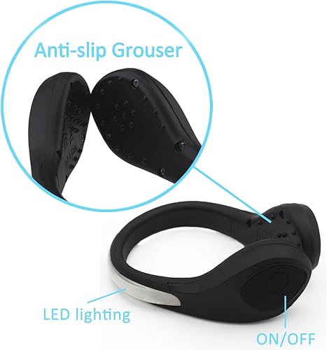 Miniatura 2 de Shoe Clip Lights (2 Pack) Reflective Safety Night Running Gear for Runners Joggers Bikers Walkers, Color Changing RGB Strobe and Steady Color Flash