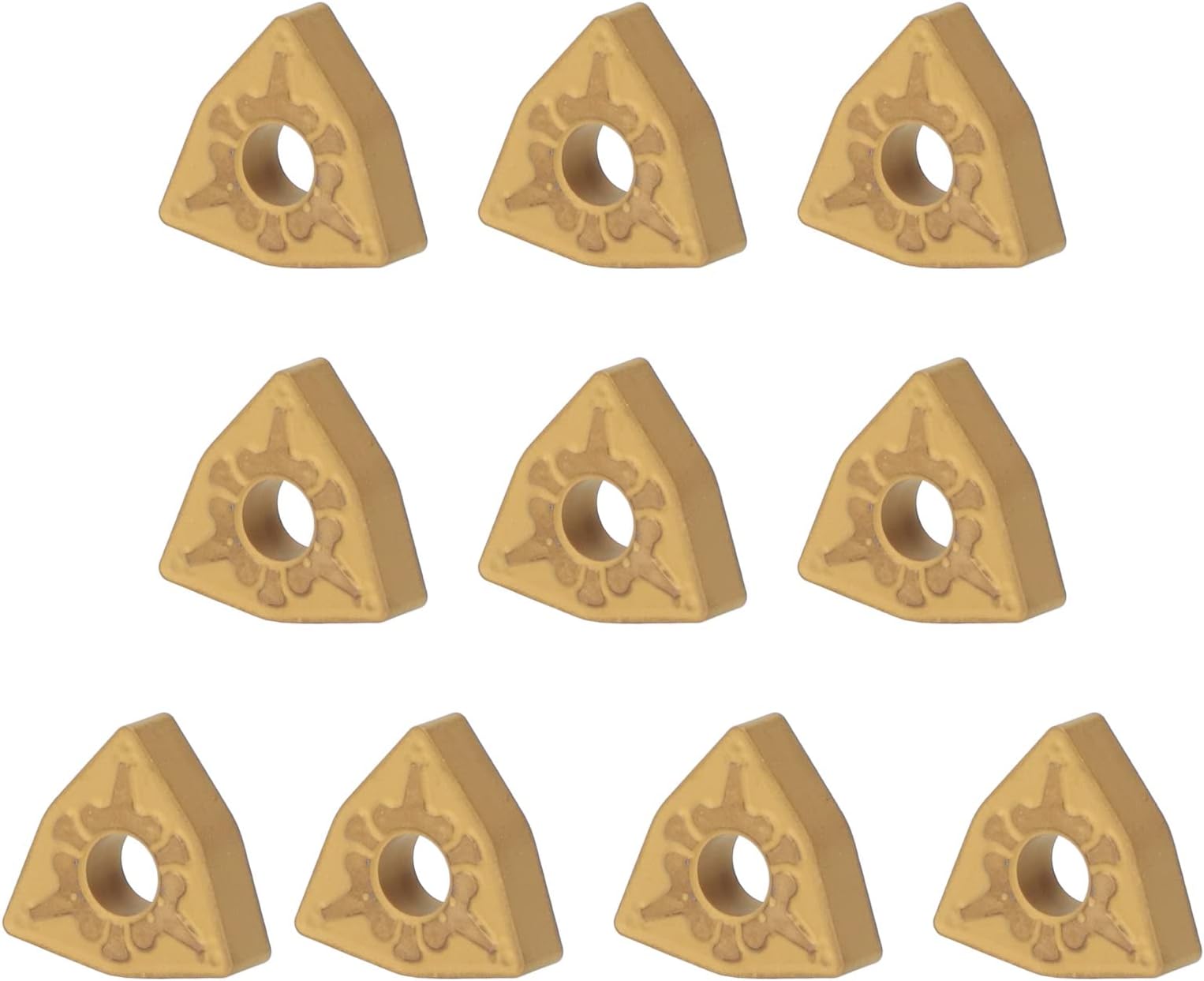 Carbide Insert Set, Turning Cutter Tool Wide Use Accurate Incisive WNMG080408-TM (HZ-P025) 10Pcs Smooth Chip Removal for Working