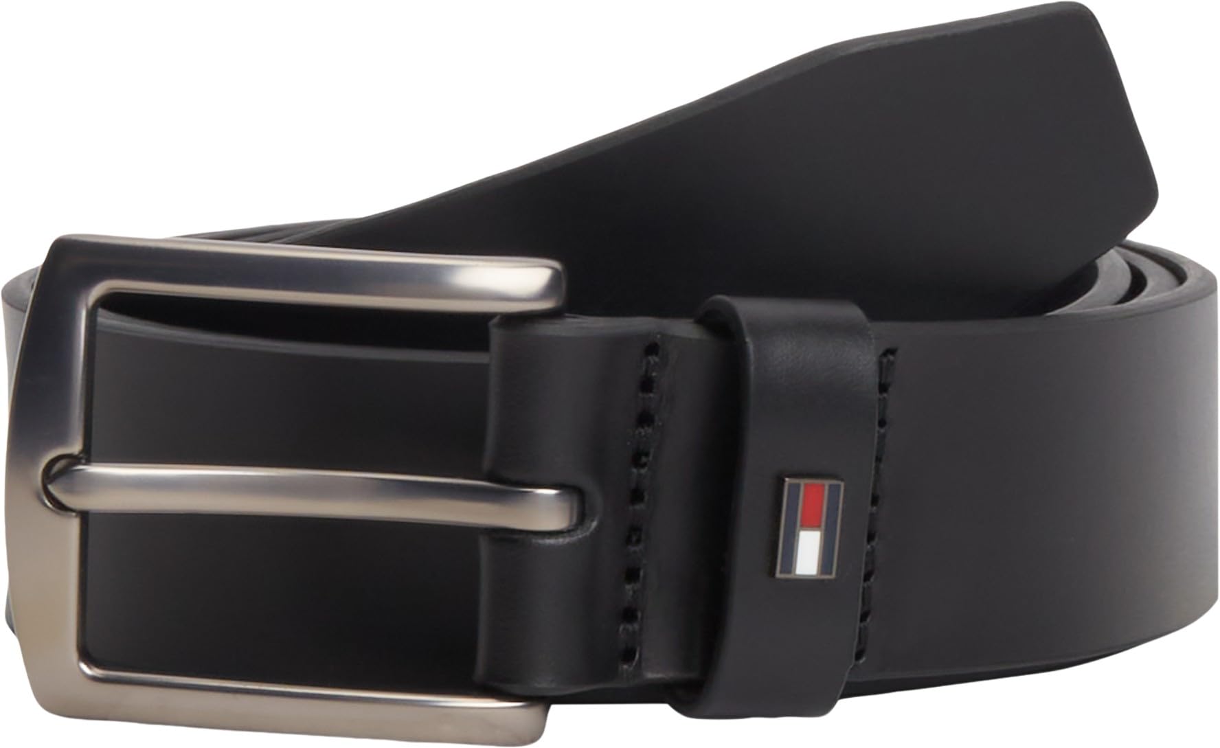 Tommy Hilfiger Men’s 3.5 cm Denton Leather Belt, Black (Black), 33.5 inches