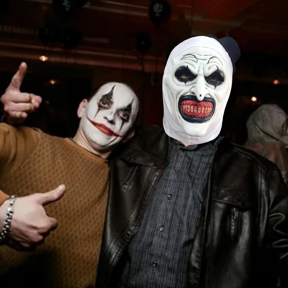 ACBAGI Clown Masks Costume Scary Halloween Masks Terrifier Mask Halloween Joker Mask Party Cosplay mask for adults (scary style 2) - Image 2