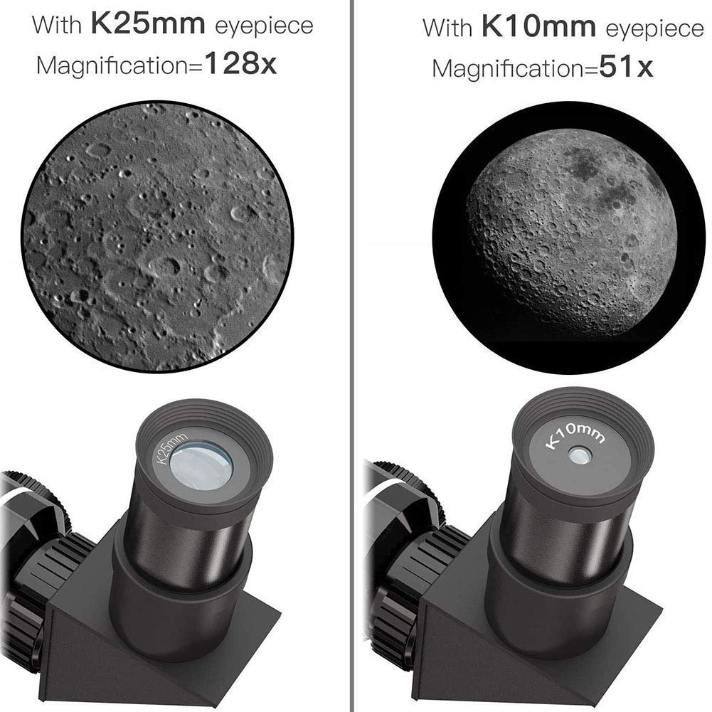 Télescope astronomique réfracteur Ultra HD, Bleu, 400/70 mm, avec trépied réglable et Adaptateur pour Smartphone, télescope Portable HD pour Adultes débutants, Double Le Confort