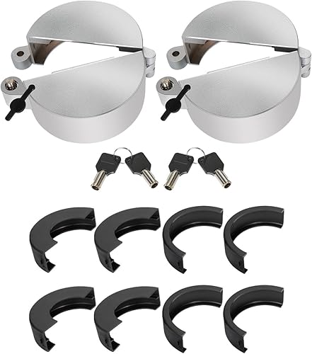 2 fundas mejoradas para tapa de combustible con bloqueo de semirremolque con 4 llaves, apta para Kenworth, International, Mack, Volvo