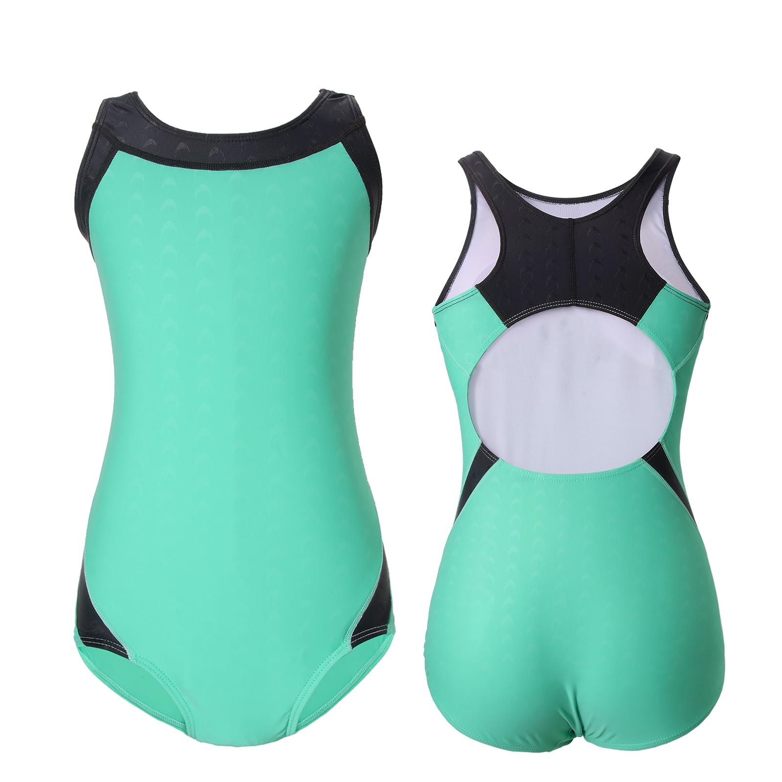 MODNTOGA Competition Swimsuit Girl Swim Team Swimsuit Kids Girls Athletic Swimsuit One Piece Youth Swimwear for 4-16 Years